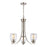 Atlas Lighting Calistoga 23'' Wide 3Lt Chandelier, Nickel/Clear