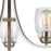 Atlas Lighting Calistoga 23'' Wide 3Lt Chandelier, Nickel/Clear