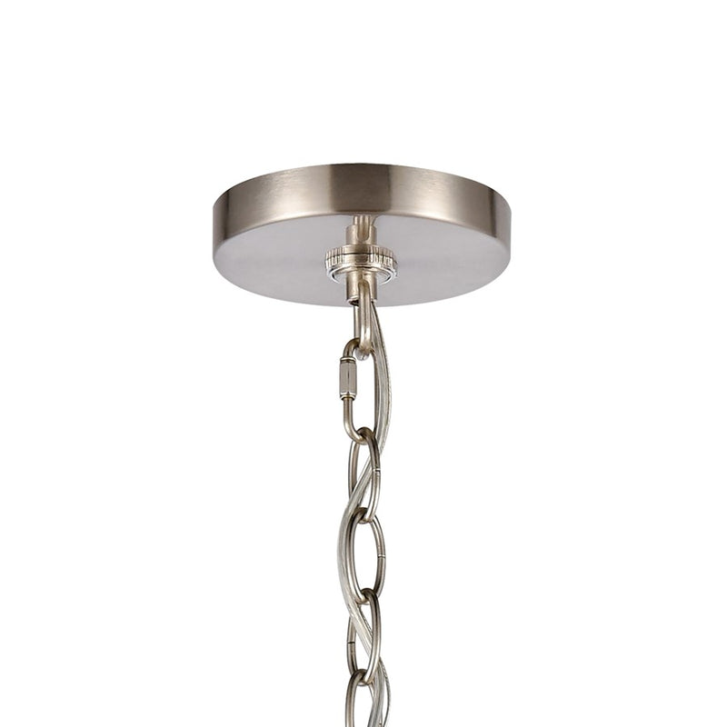 Atlas Lighting Calistoga 23in 3-Light Chandelier | Traditional Brushed Nickel and Clear Glass | Dining Room & Breakfast Nook | Model CL11106-NK