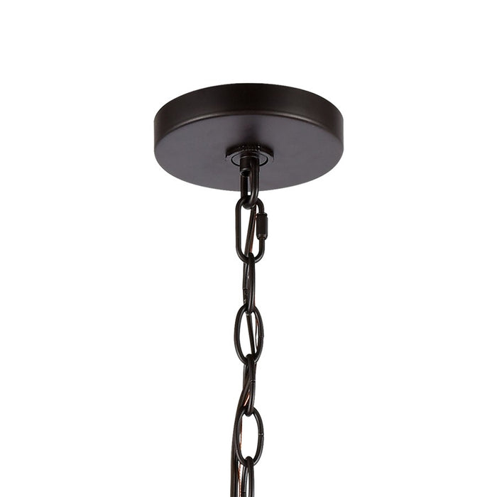 Atlas Lighting Calistoga 30.5'' Wide 9Lt Chandelier, Bronze/Clear