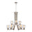 Atlas Lighting Calistoga 30.5'' Wide 9Lt Chandelier, Nickel/Clear