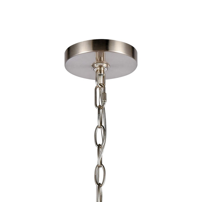 Atlas Lighting Calistoga 30.5'' Wide 9Lt Chandelier, Nickel/Clear