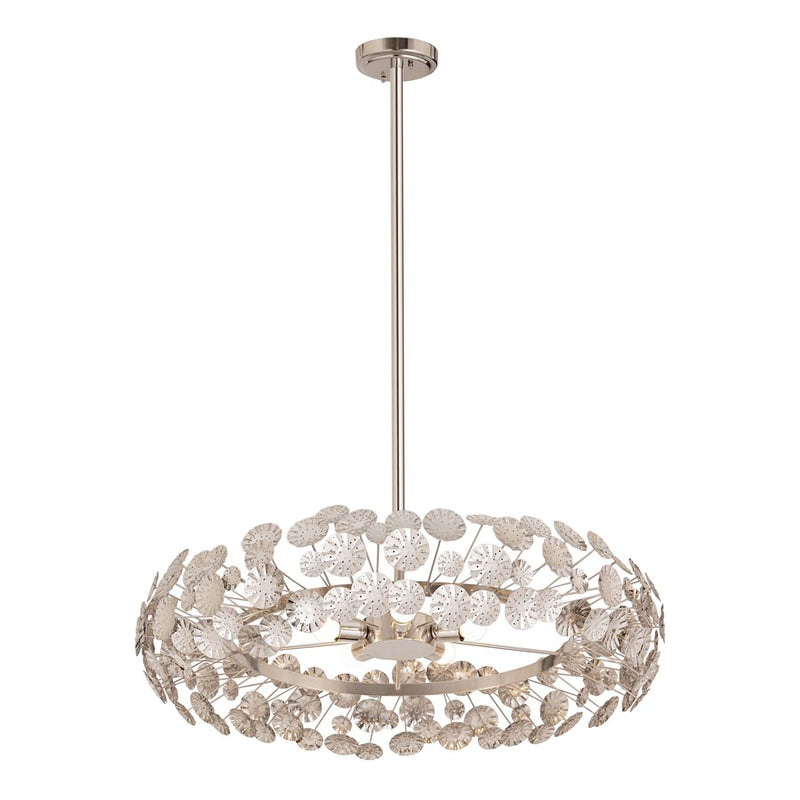 Atlas Lighting Camora 37'' Wide 5Lt Chandelier, Nickel