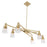 Atlas Lighting Carnival 49.5''W 6Lt Chandelier, Satin Brass/Clear