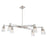 Atlas Lighting Carnival 49.5'' Wide 6Lt Chandelier, Nickel/Clear