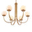 Atlas Lighting Caroline 32''W 6Lt Chandelier, Brushed Gold/White