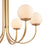 Atlas Lighting Caroline 32''W 6Lt Chandelier, Brushed Gold/White