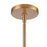 Atlas Lighting Caroline 32''W 6Lt Chandelier, Brushed Gold/White
