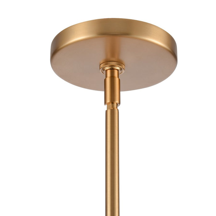 Atlas Lighting Caroline 32''W 6Lt Chandelier, Brushed Gold/White