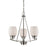 Atlas Lighting Casual Mission 17''W 3Lt Chandelier, Nickel/White