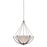 Atlas Lighting Casual Mission 21''W 3Lt Chandelier, Nickel/White