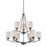 Atlas Lighting Casual Mission 29''W 9Lt Chandelier, Nickel/White