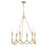 Atlas Lighting Celsius 27'' Wide 6Lt Chandelier, Satin Brass