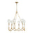 Atlas Lighting Celsius 27'' Wide 6Lt Chandelier, Satin Brass