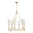 Atlas Lighting Celsius 27'' Wide 6Lt Chandelier, Satin Brass