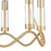 Atlas Lighting Celsius 27'' Wide 6Lt Chandelier, Satin Brass