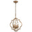 Atlas Lighting Chandette 14'' Wide 4Lt Chandelier, Matte Gold