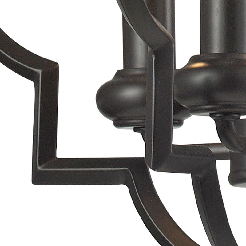Atlas Lighting Chandette 14''W 4Lt Chandelier, Oil Rubbed Bronze
