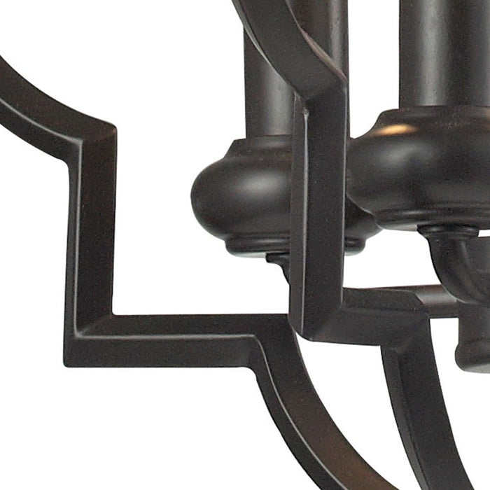 Atlas Lighting Chandette 14''W 4Lt Chandelier, Oil Rubbed Bronze