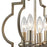 Atlas Lighting Chandette 14'' Wide 4Lt Chandelier, Aged Silver