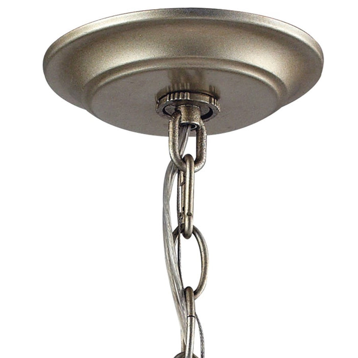 Atlas Lighting Chandette 14'' Wide 4Lt Chandelier, Aged Silver
