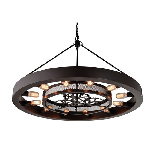 Atlas Lighting Chronology 39'' Wide 12Lt Chandelier, Bronze