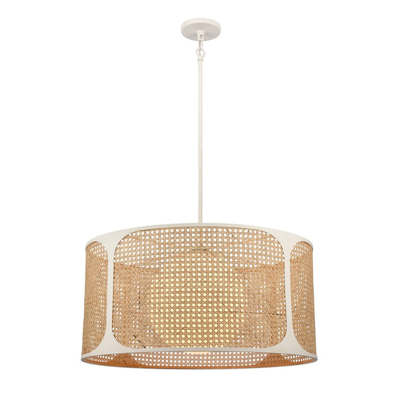 Atlas Lighting Coastal Breeze 27'' Wide 1Lt Chandelier, White Coral