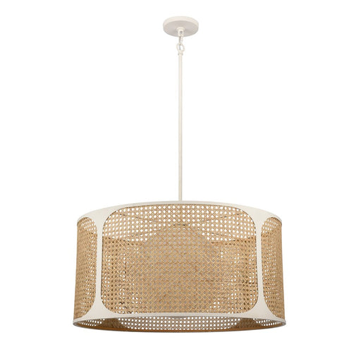 Atlas Lighting Coastal Breeze 27'' Wide 1Lt Chandelier, White Coral