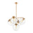 Atlas Lighting Collective 28''W 5Lt Chandelier, Satin Brass/Clear