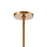 Atlas Lighting Collective 28''W 5Lt Chandelier, Satin Brass/Clear