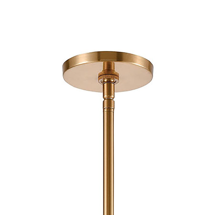 Atlas Lighting Collective 28''W 5Lt Chandelier, Satin Brass/Clear