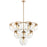 Atlas Lighting Collective 36'' Wide 10Lt Chandelier, Brass/Clear