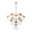 Atlas Lighting Collective 36'' Wide 10Lt Chandelier, Brass/Clear