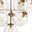 Atlas Lighting Collective 36'' Wide 10Lt Chandelier, Brass/Clear
