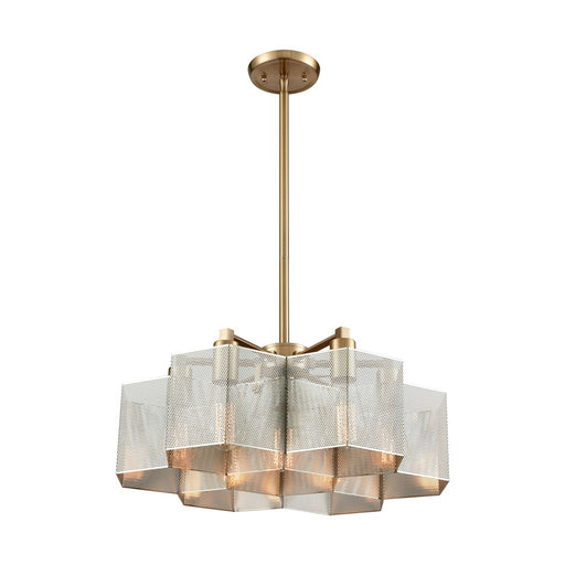 Atlas Lighting Compartir 20'' Wide 7Lt Chandelier, Polished Nickel