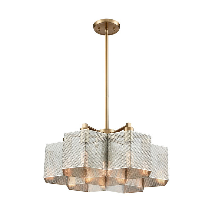 Atlas Lighting Compartir 20'' Wide 7Lt Chandelier, Polished Nickel