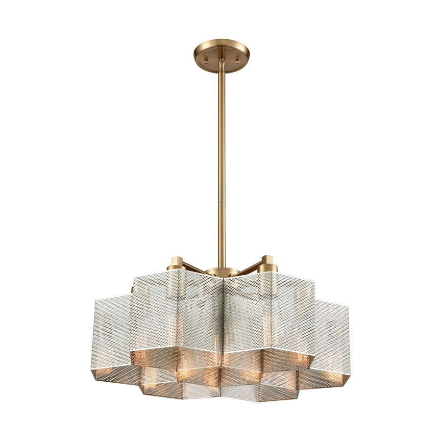 Atlas Lighting Compartir 20'' Wide 7Lt Chandelier, Polished Nickel