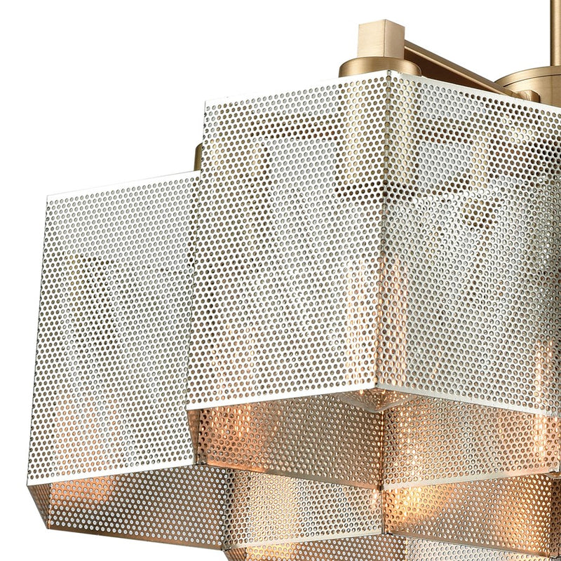 Atlas Lighting Compartir 20'' Wide 7Lt Chandelier, Polished Nickel