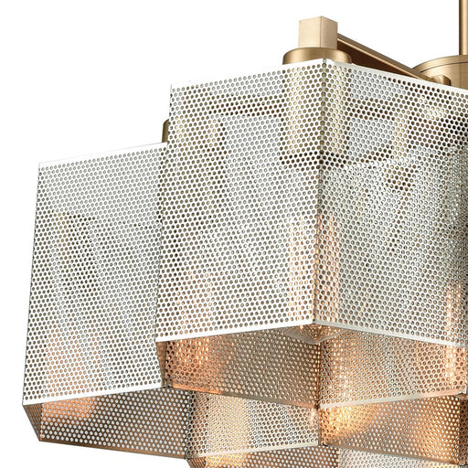 Atlas Lighting Compartir 20'' Wide 7Lt Chandelier, Polished Nickel