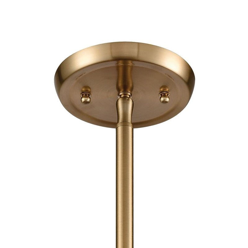 Atlas Lighting Compartir 20in 7-Light Chandelier | Satin Brass and Polished Nickel | Dining Room & Kitchen Island | 20 x 20 x 9 in | Model CL11130-BS
