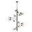Atlas Lighting Composition 38.75''W 15Lt Chandelier, Bronze/Clear