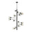 Atlas Lighting Composition 38.75''W 15Lt Chandelier, Bronze/Clear