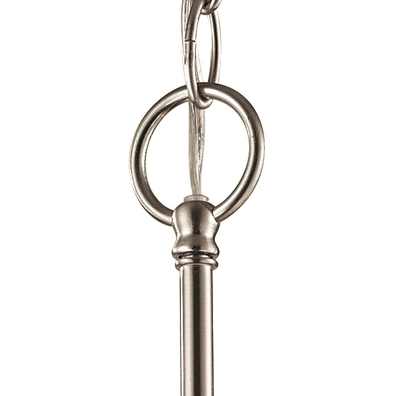 Atlas Lighting Conway 26''W 5Lt Chandelier, Brushed Nickel/White
