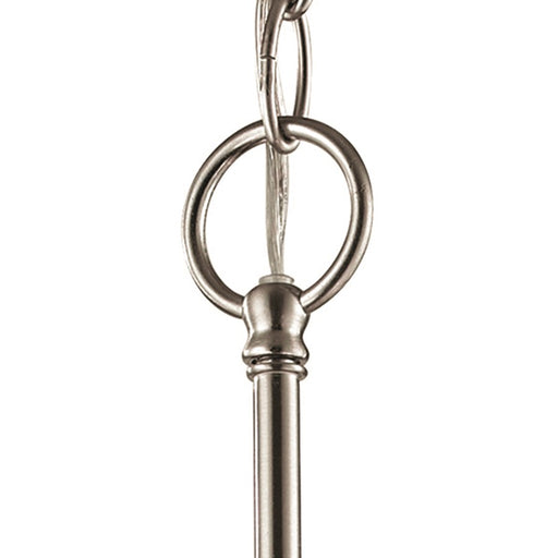 Atlas Lighting Conway 26''W 5Lt Chandelier, Brushed Nickel/White