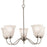 Atlas Lighting Conway 26''W 5Lt Chandelier, Brushed Nickel/White