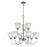 Atlas Lighting Conway 26''W 9Lt Chandelier, Brushed Nickel/White - CL11136-NK