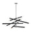 Atlas Lighting Crosspiece 39'' Wide 6Lt Chandelier, Black - CL11139-BK
