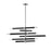 Atlas Lighting Crosspiece 39'' Wide 6Lt Chandelier, Black