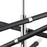 Atlas Lighting Crosspiece 39'' Wide 6Lt Chandelier, Black
