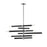 Atlas Lighting Crosspiece 39'' Wide 6Lt Chandelier, Black